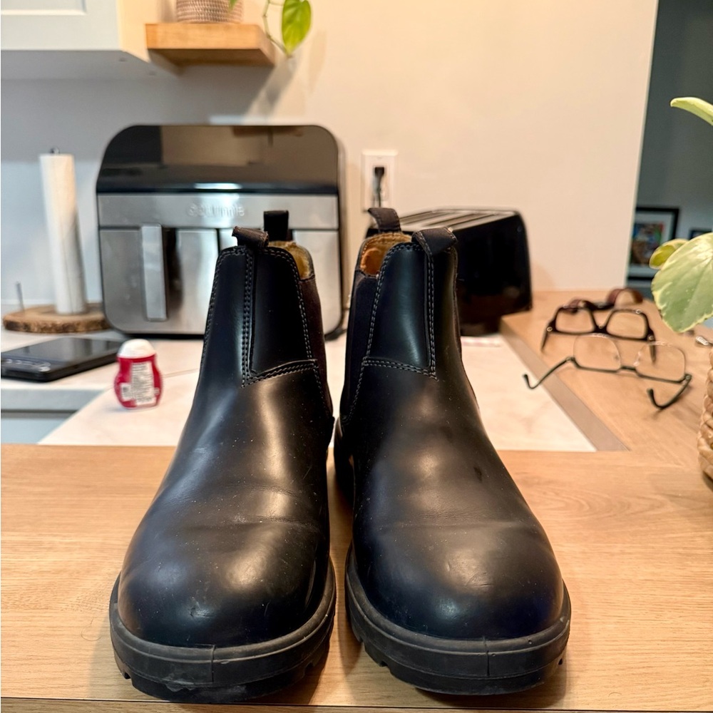 Men's Black Leather Ankle Boots